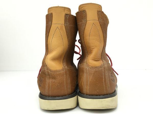 K12-921-1117-152【中古】Timberland(ティンバーランド) レースアップブーツ 64569 レザー ブラウン 7.5W(25.5cm相当) 現状品 ※スレ汚れ有_画像6