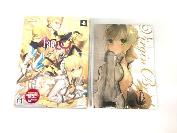 K11-319-1119-032【ほぼ未使用】PSP Fate EXTRA CCC フェイト エクストラ TYPE-MOON VERSION WHITE タイプムーン BOX 限定版 特典付き_画像1