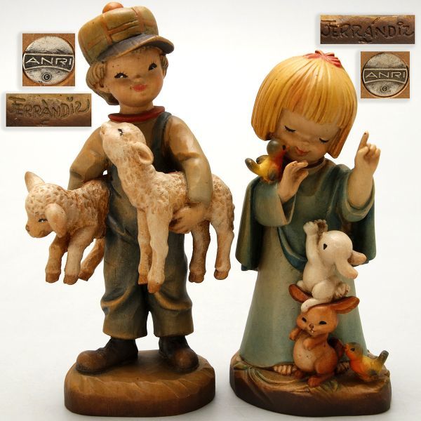 日本限定 ANRI アンリ 木彫り人形 木彫り人形 ANRI 限定2000体