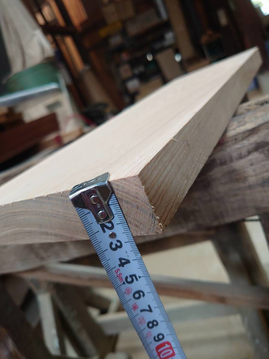 たも　No.1115-C　無垢　乾燥材　板（長さ520㎜ｘ幅170㎜ｘ厚み28㎜）1枚　木材　DIY　棚板　小物作りに_画像4