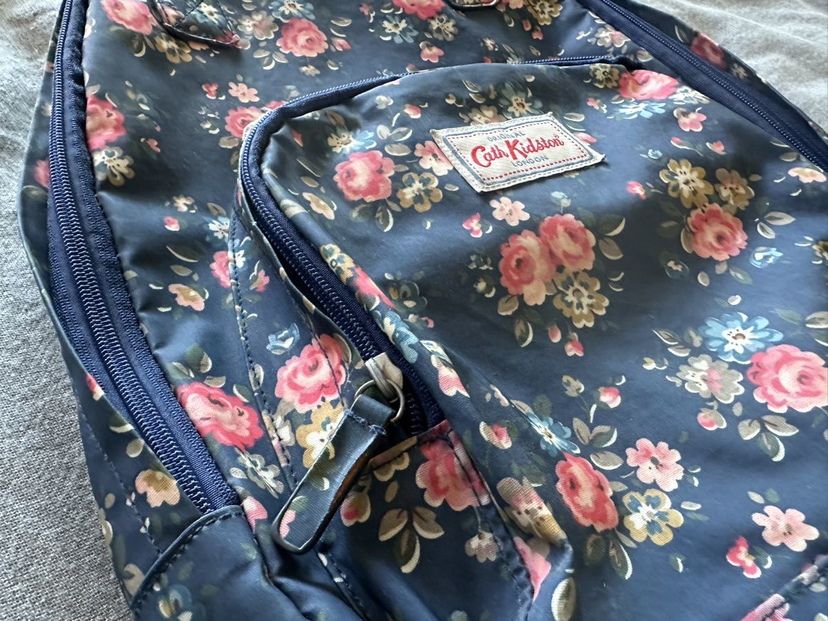 Cath Kidston キャスキッドソン リュック バッグ 花柄ブルー_画像3