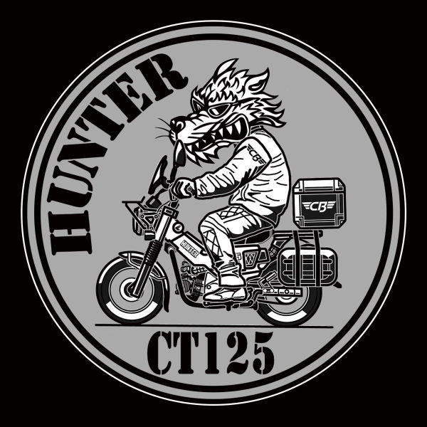 HUNTER ハンター CT125 COOLBIKERS クールバイカーズ ウルフ CUB カブヌシ 株主 ステッカー ステッカーチューン-_画像1