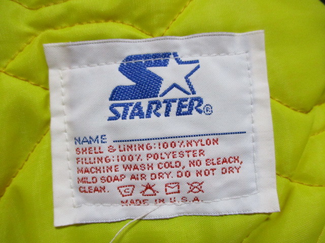 USA製 STARTER スターター アスレチックス ワッペン スタジャン XL 緑×黄_画像7