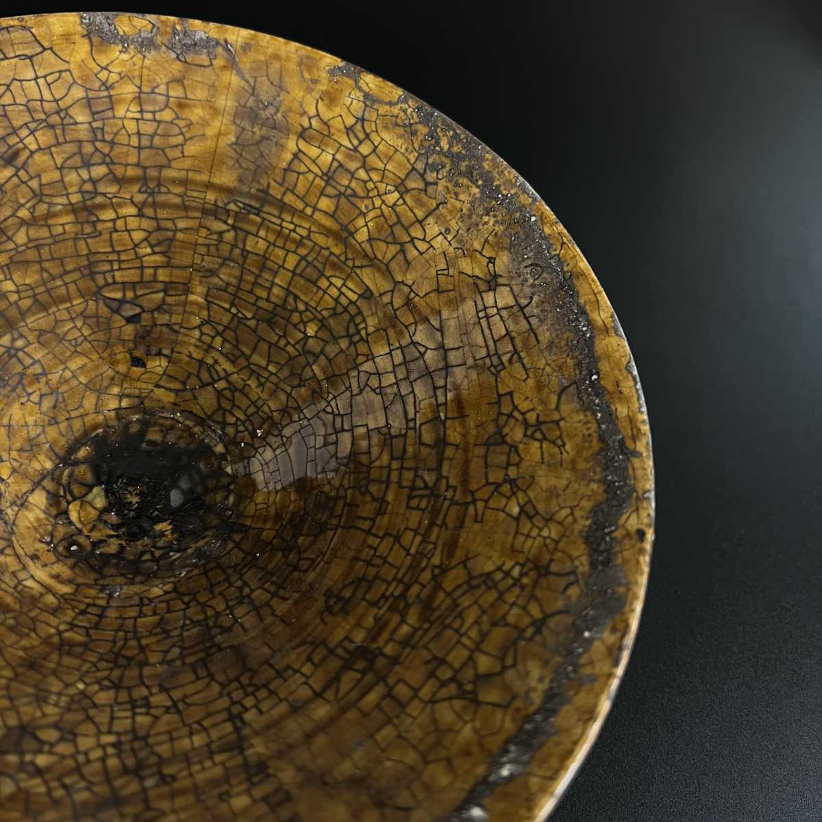 中国古美術 吉州窯 浮彫 魚紋 黄釉 茶碗 中国磁器 陶磁器 時代物_画像5