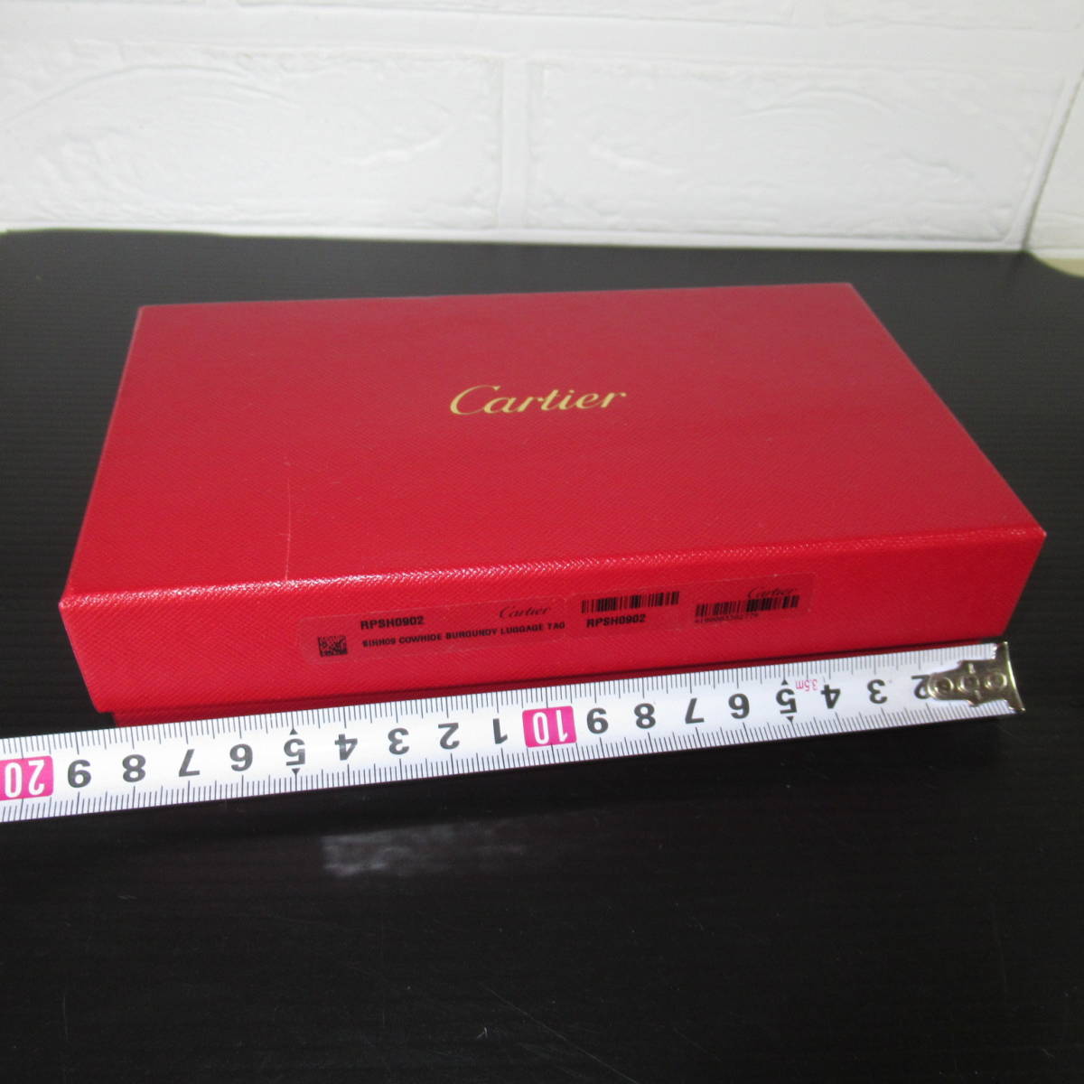 Cartier/カルティエ ネームタグ/ラゲージタグ　ボルドー　未使用/経年品　箱やや難_画像4