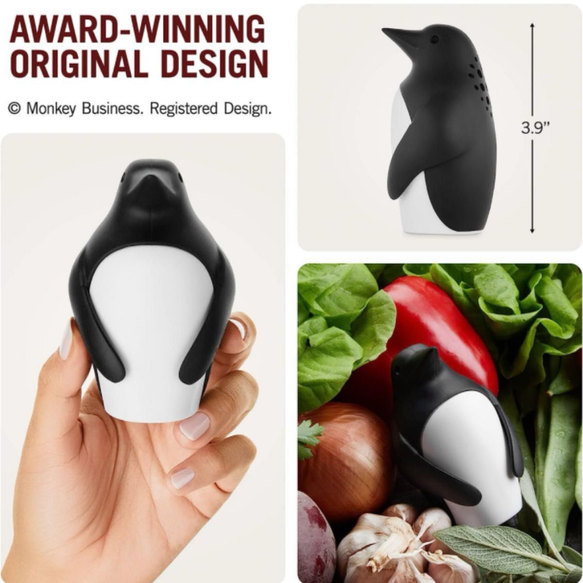 チルビル　冷蔵庫消臭剤　|冷蔵庫用ソーダホルダー|かわいい冷蔵庫消臭剤　ペンギン