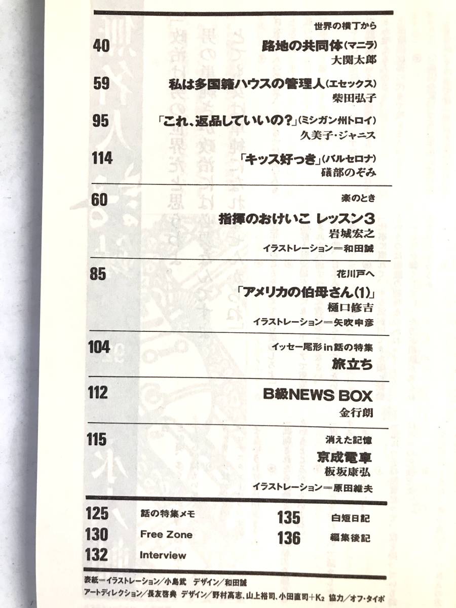 話の特集☆特集：ギャンブルの構図・永六輔・安西水丸ほか◎３月号・1995_画像4