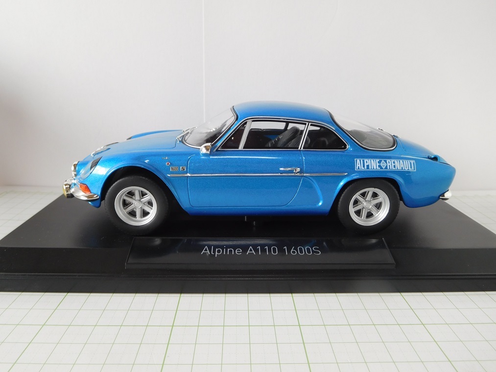* Norev 1/18 alpine A110 1600S 1972 blue side Logo specification 