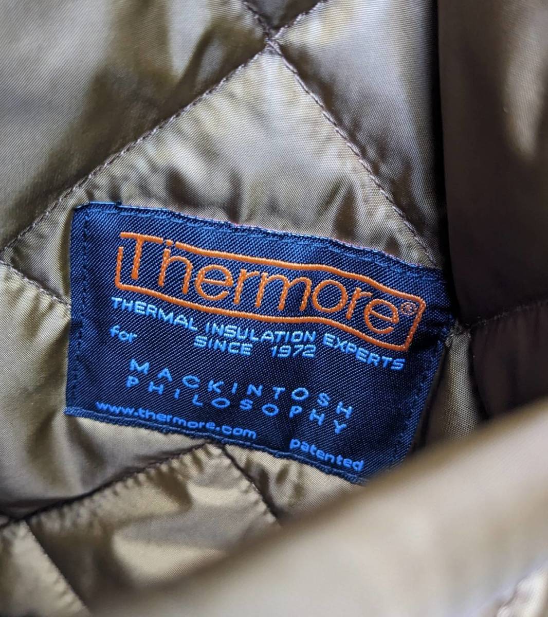マッキントッシュ ウール キルティング ジャケット リバーシブル 中綿に Thermore サーモア 使用で保温性抜群 42 XLサイズ相当_画像6
