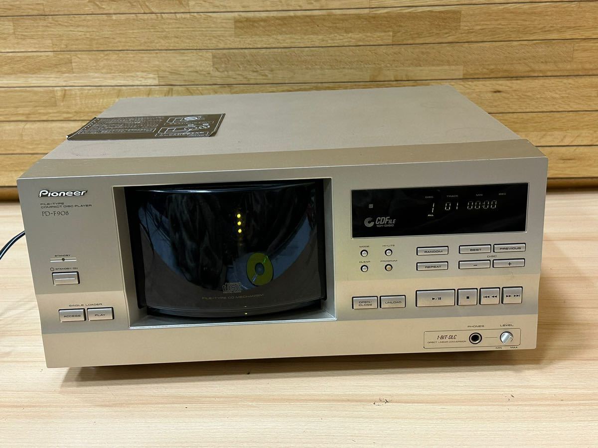 パイオニア PIONEER FD-F908 高音質 101枚CDチェンジャー / ファイルタイプ /Compact Disc Player/リモコン付き/動作確認済み/_画像1