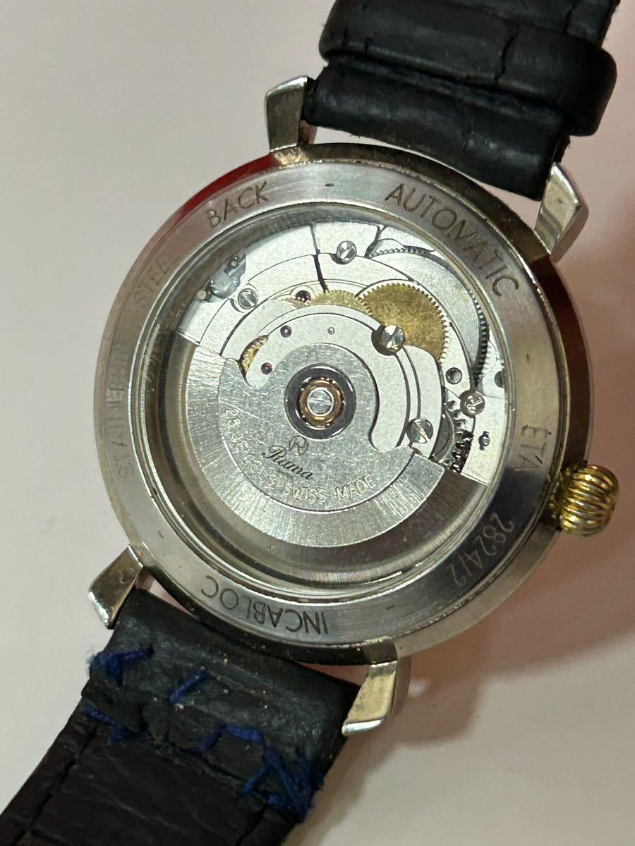 Rama automatic Swiss Watch 2824/2 // ラマスイス 腕時計 オートマチッククォーツ // 25 宝石 スイス製 //動作確認済み//_画像7