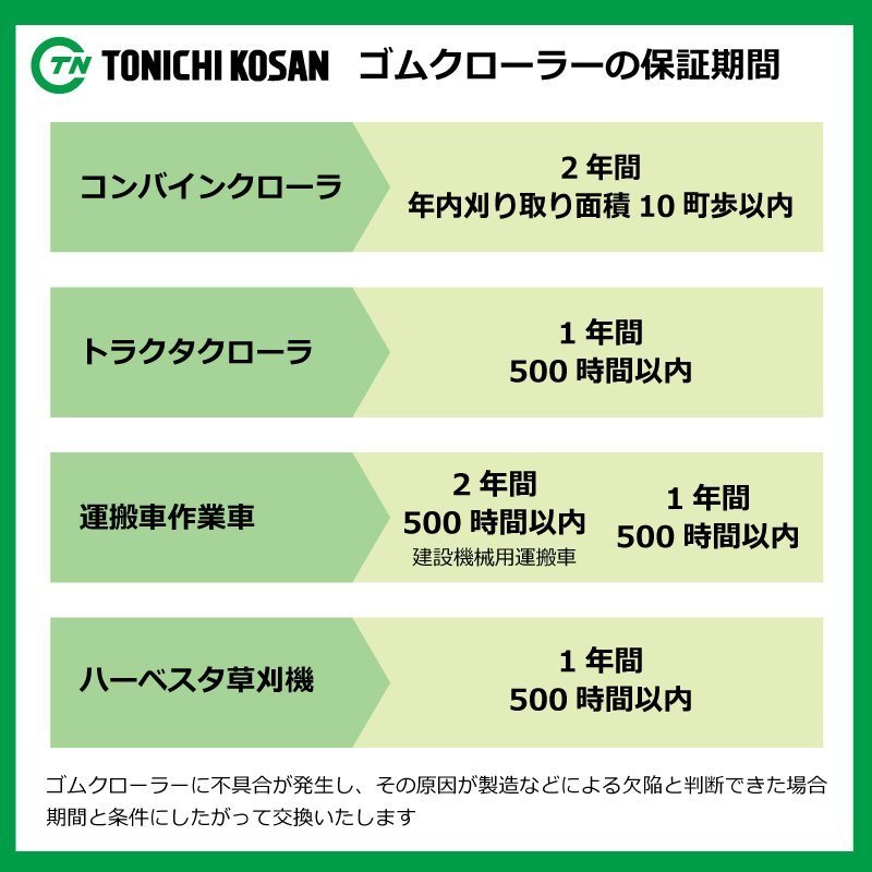 三菱 MC6000X DA559057 E 550-90-57 要在庫確認 送料無料 東日興産 コンバイン ゴムクローラー 550x90x57 550-57-90 550x57x90_画像4