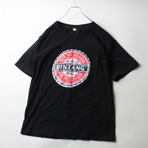 BINTANG プリントtシャツ ブラック Lサイズ 23-1101fu08【4点同梱で送料無料】_画像1