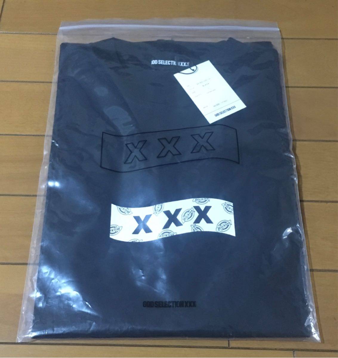 『新品』GOD SELECTION XXX × Dickies★BOX LOGO Tシャツ★Lサイズ★黒 ブラック★ボックスロゴ