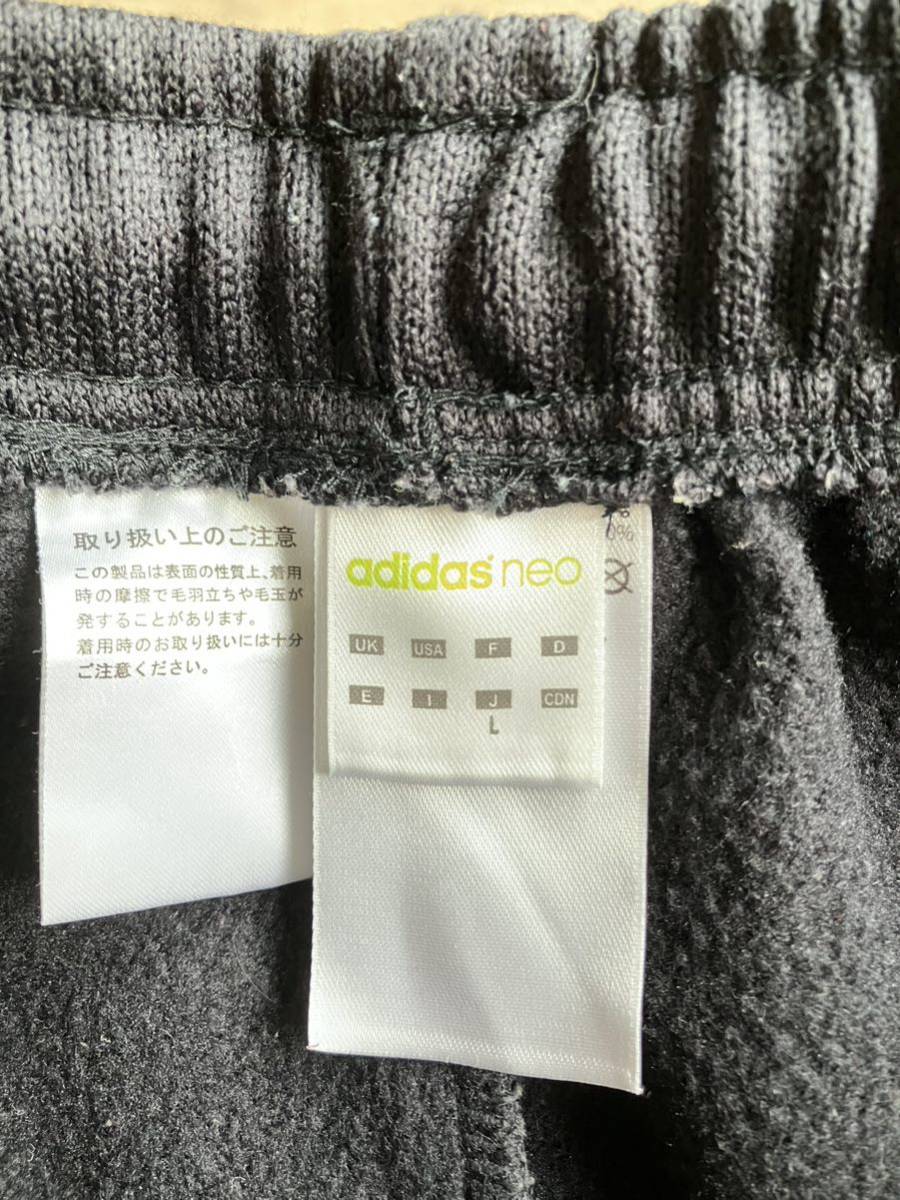 【送料無料】アディダス adidas パンツ　7部丈　ポリエステル　ジャージ　スエット　黒　サイズL_画像5