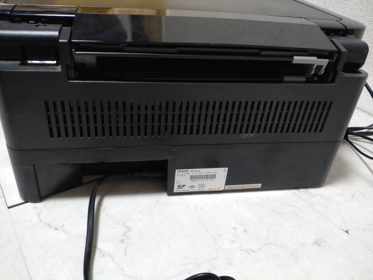 d0487◆動作品◆エプソン EPSON カラリオ EP-704A プリンター複合機◆取説・CDトレイ付き_画像8