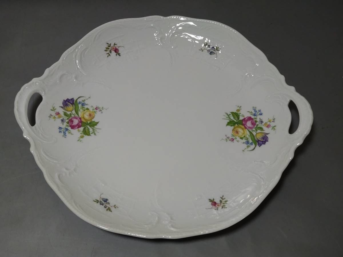 d0496◆函入り未使用◆ローゼンタール ROSENTHAL クラシックローズ CLASSIC ROSE耳付きプレート◆30×27ｃｍ_画像2