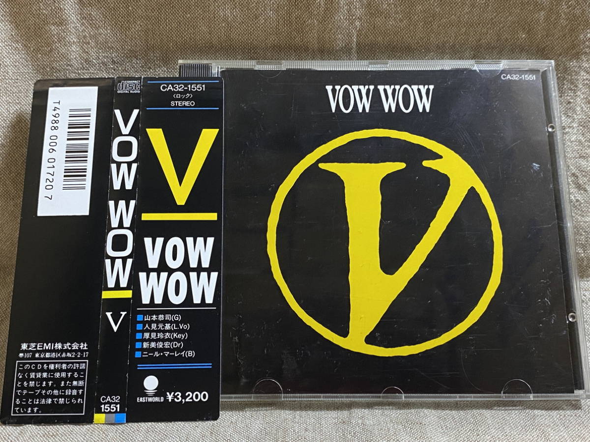 [ジャパメタ] VOW WOW - V CA32-1551 国内初版 日本盤 帯付 税表記なし3200円盤 廃盤 レア盤_画像1