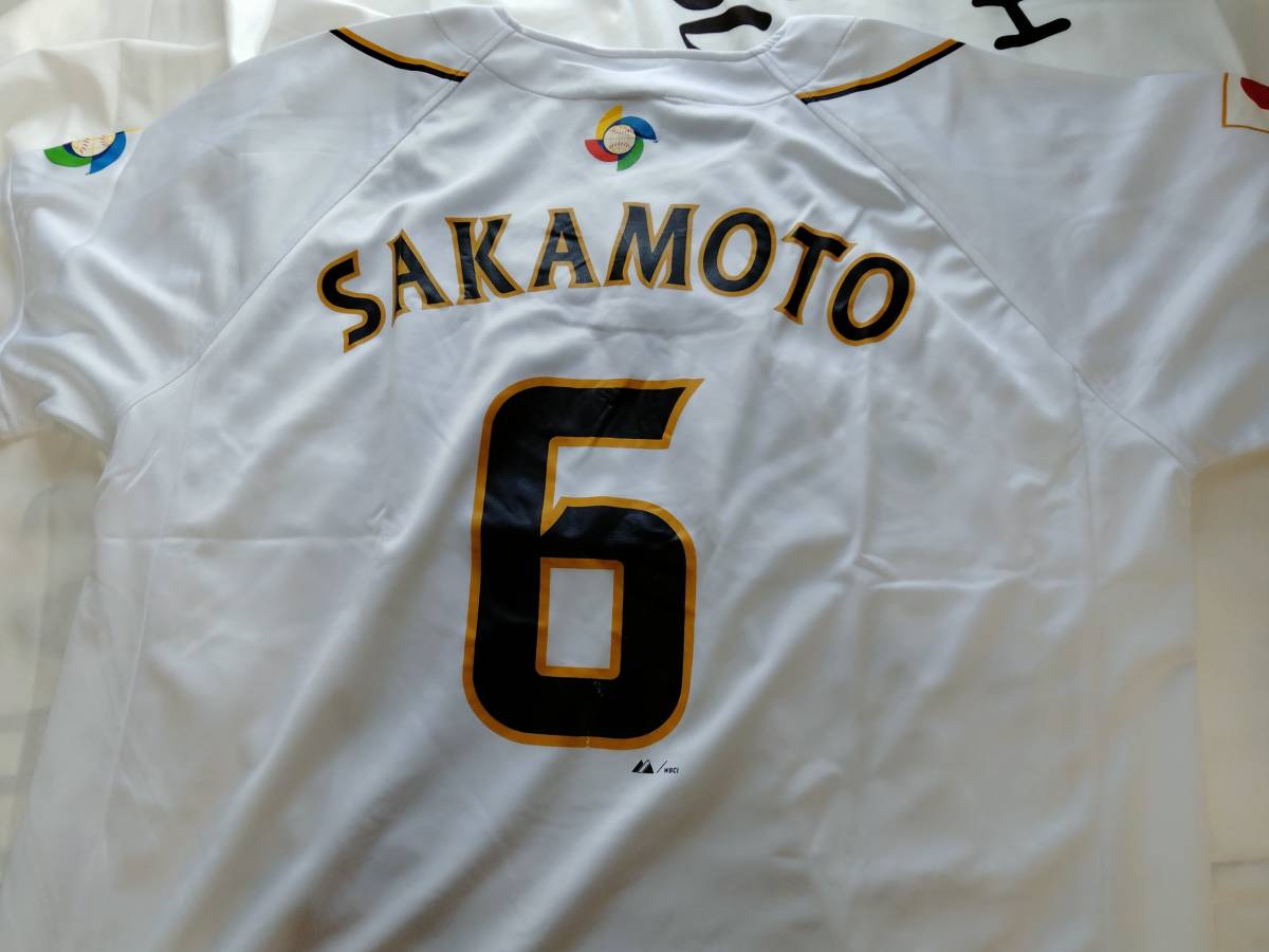 WBC 2013 坂本勇人 6 応援 ユニフォーム F ホワイト 日本代表 JAPAN デッドストック 新品 難あり_画像3