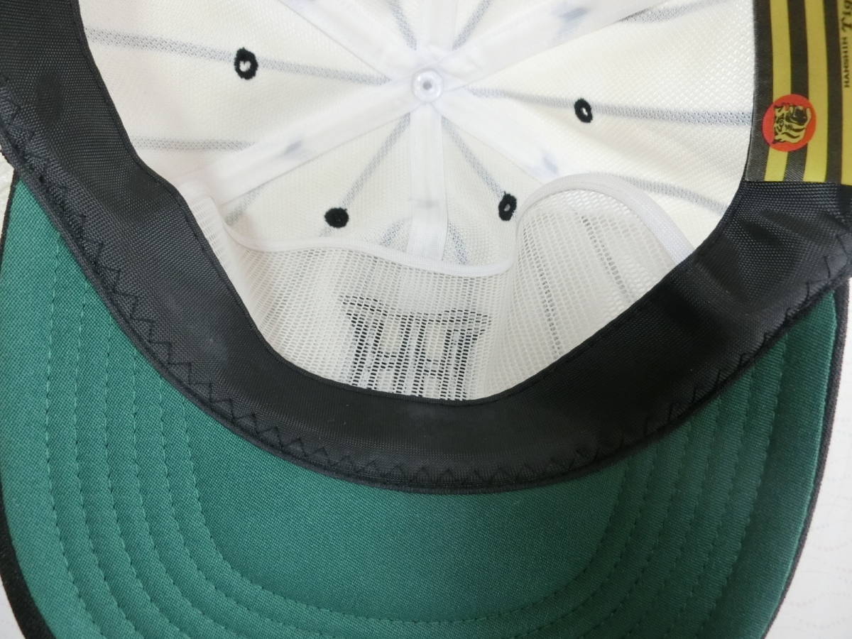 阪神タイガース ホームキャップ 帽子 キャップ 56-58cm 調節可 ホワイト ブラック 90s 中央帽子 レトロ_画像8