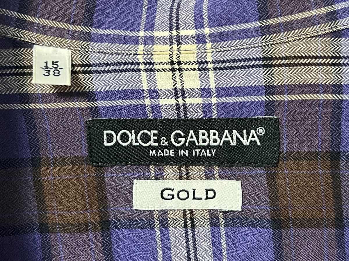 Dolce&Gabbana ドルチェ　ガッパーナ　チェックシャツ　ネルシャツM  ボタン 長袖シャツ 長袖