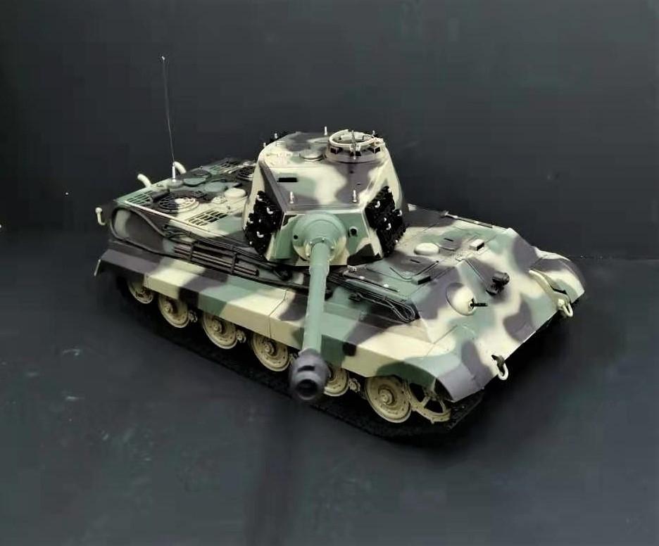 展示品　1/16サイズ戦車ラジコン　ドイツキングタイガー　ヘンロン3888A-1　基板7.0　アクセサリー取り付け品_画像3