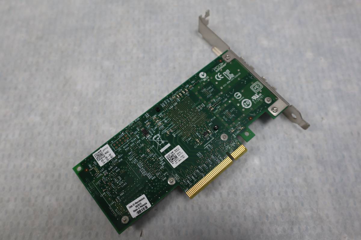 E5209 Y インテル X520-DA2 デュアル ポート SFP PCIe ネットワーク アダプター ハイプロファイル デル P/N: 0XYT17_画像3