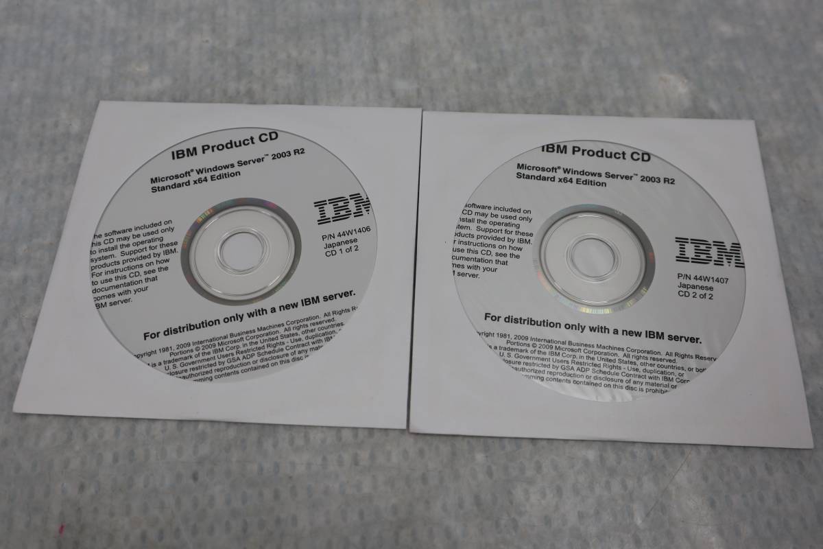 E4713 K L IBM Product CD Microsoft Windows Server 2003 R2 Standard Edition 日本語 2枚セット_画像1