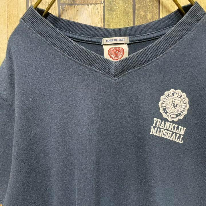 《イタリア製》FRANKLIN&MARSHALL 黒★Tシャツ S h16