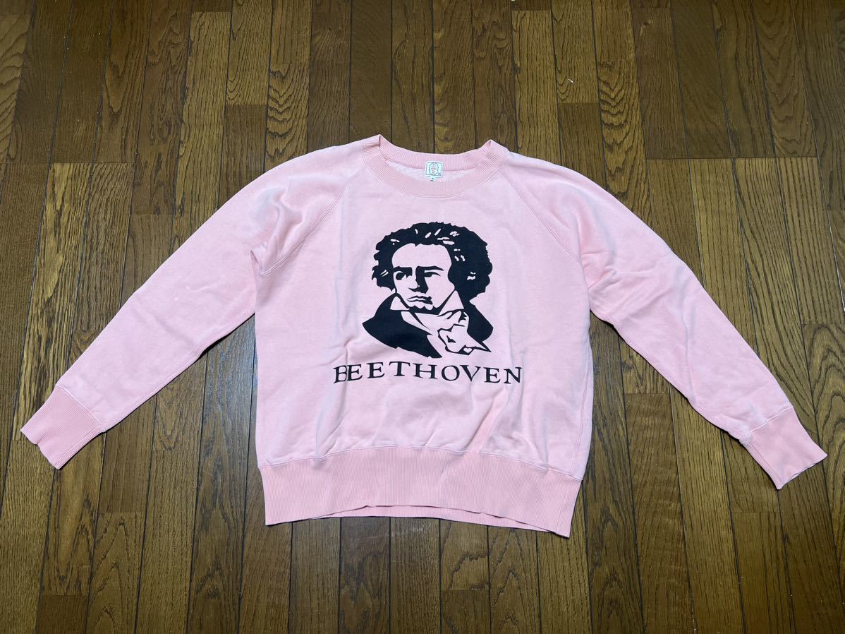 bathing sweat beethoven crew neck wtaps xl ape vintage pink ベートーヴェン スウェット ピンク_画像1