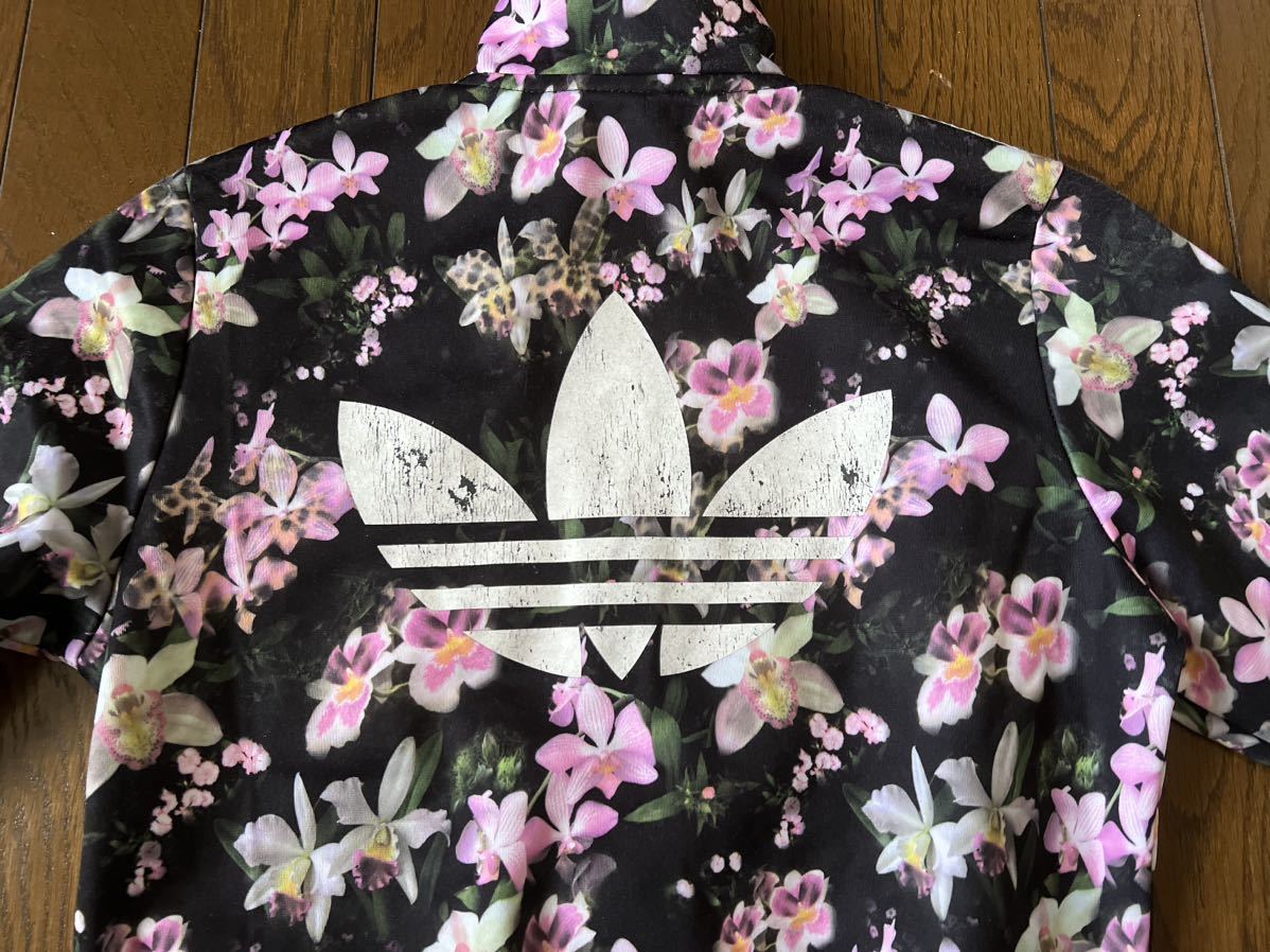 adidas track jacket flower y-3 pink green lily トレフォイル ジャージ 百合 花柄 花_画像4