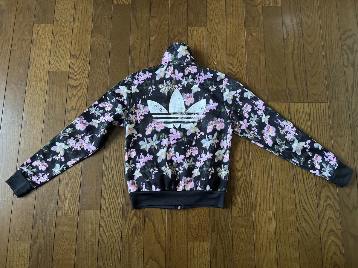 adidas track jacket flower y-3 pink green lily トレフォイル ジャージ 百合 花柄 花_画像3