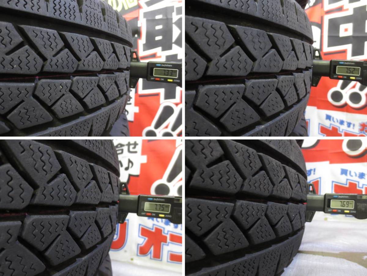 送料無料 社外アルミ PREMIX 15×6J +33 139.7×6H + BRIDGESTONE VL1 195/80R15 2020年 9分山 中古 4本 スタッドレス ハイラックス_画像7