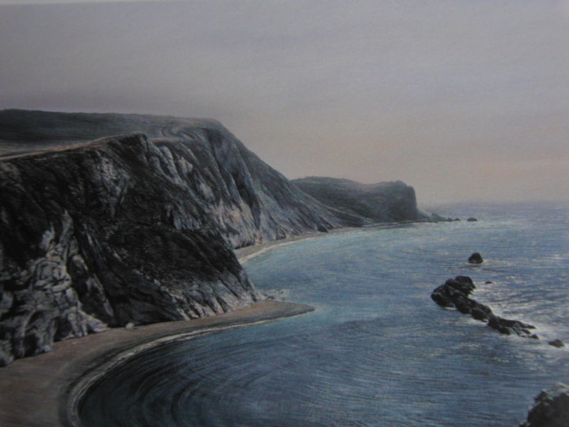 原雅幸、Dorsetの海、希少な画集より、新品高級額、額装付、状態良好、送料込み、arte_画像1