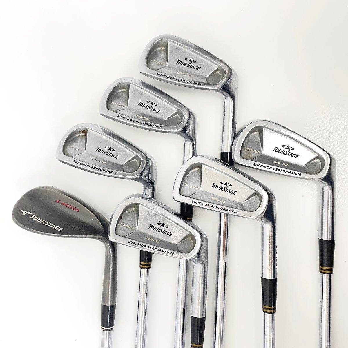 ブリヂストン TOURSTAGE ツアーステージ FORGED アイアン NB-32 #5～9、Ｐ ウェッジ58-12 計7本セット Dynamic Gold S200 [R11803]_画像1