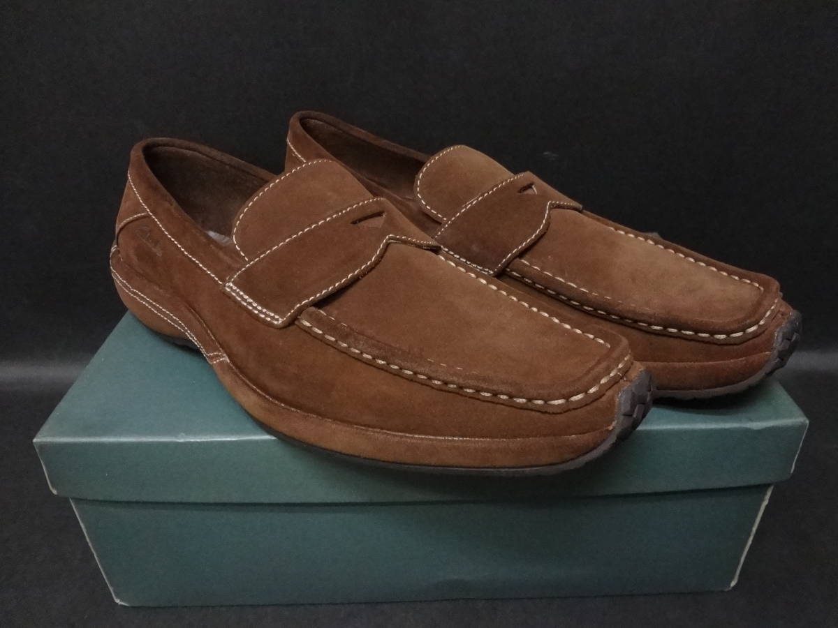 Clarks クラークス スエード シューズ 0289 25.5cm 茶 ブラウン メンズ 靴 未使用品_画像2