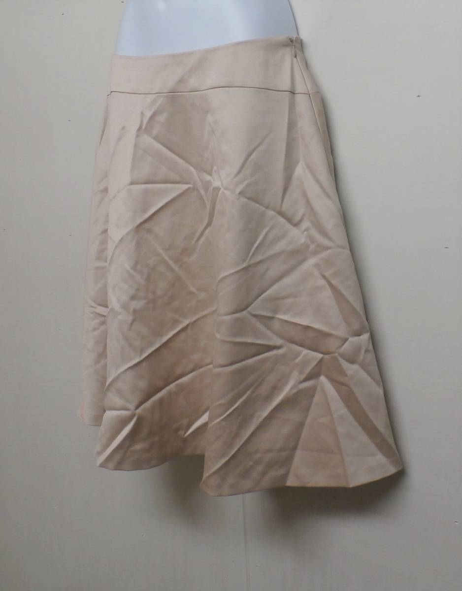 [15726] [courreges:ito gold ] size 38 / silk ./ elegant skirt / made in Japan 