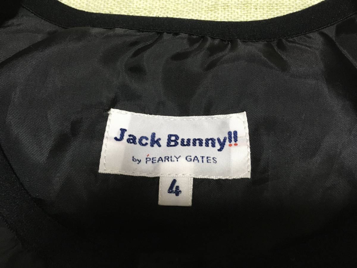 JACK BUNNY!! ジャックバニー パーリーゲイツ　中綿ベスト　黒　サイズ4_画像3