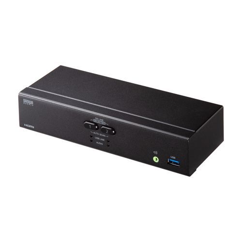 4K対応HDMIパソコン自動切替器(2:1) KVM 4K解像度のHDMI、USBキーボード、マウス対応 SW-KVM2U3HD サンワサプライ 送料無料 新品