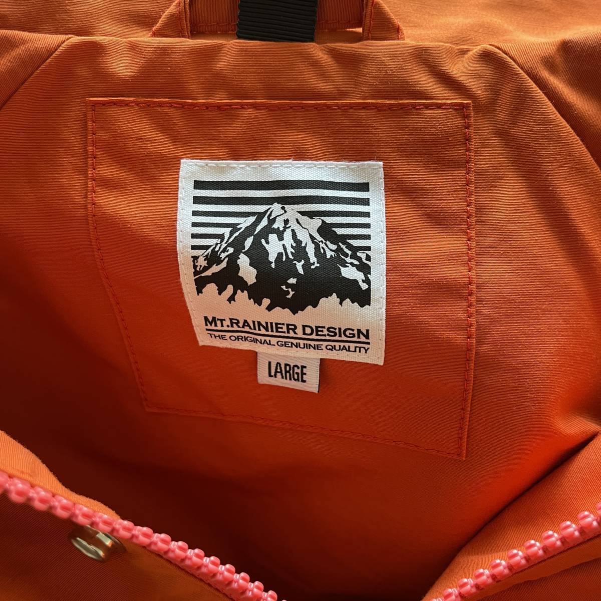 【美品】1円〜MT.RAINIER DESIGN マウントレイニアデザイン64クロスナイロンオレンジSIZE:L マウンテンパーカー 1210U_画像7