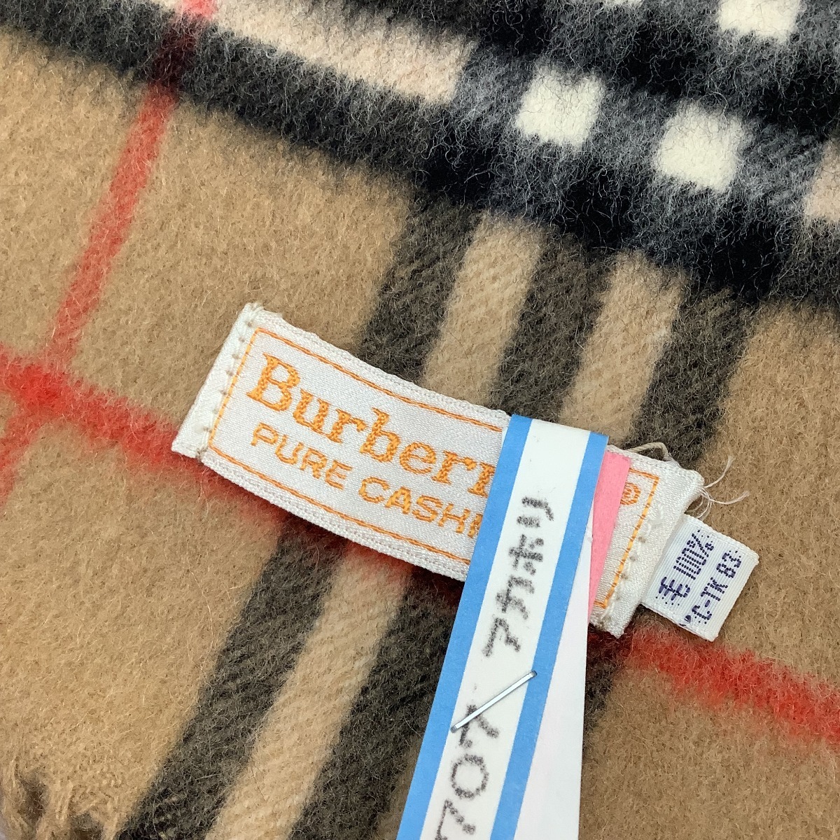 ♪♪ Burberrys バーバリーズ マフラー カシミヤ100% ベージュ やや傷や汚れあり_画像4