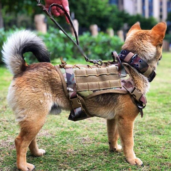 AD015:犬 ハーネスベスト 軍用サービス 犬 ハーネス 中型 大型 ペット トレーニングベスト_画像2