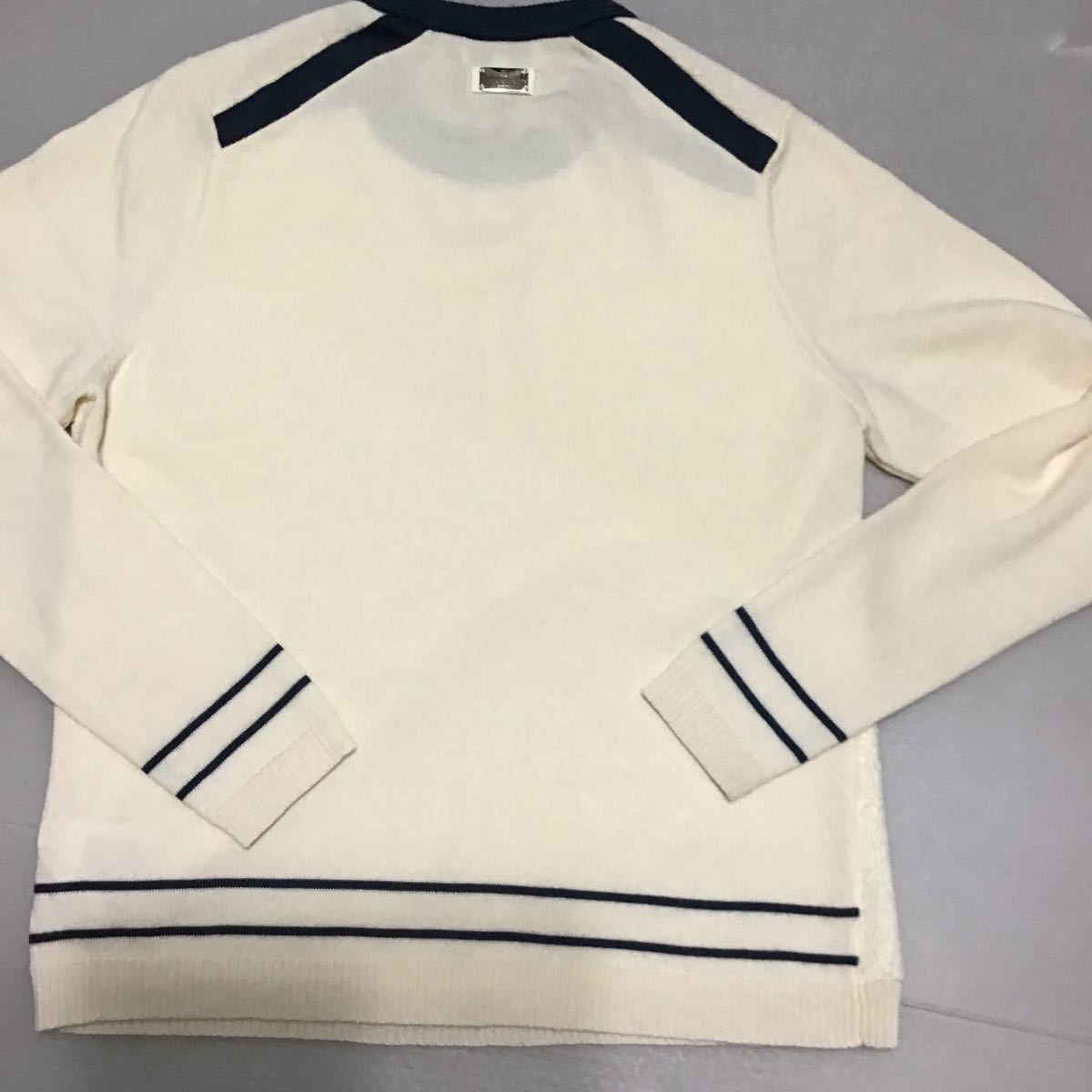 【美品】 LANVIN SPORT/ランバンスポール ●ウールセーター/起毛■クリームカラー■40_画像7