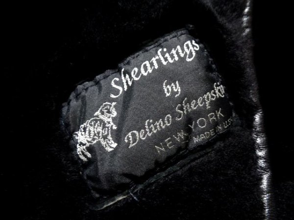 USA製☆Delino Sheepskin☆シャーリングムートン☆ショールカラーコート サイズXS シープスキン 本毛皮 革 レディース ミセス ビンテージ_画像6