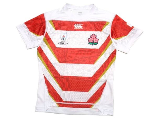 新品同様☆カンタベリー☆2019年ラグビーワールドカップ☆日本代表☆レプリカホームジャージ サイズS Canterbury Rugby W杯 ラガーシャツ_画像1