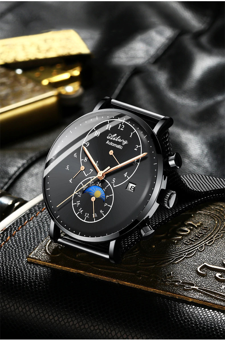 【日本未発売品】最落なし【AILANG】最新モデル 腕時計 Steel Diesel Watch Quartz ブラック オマージュwatch