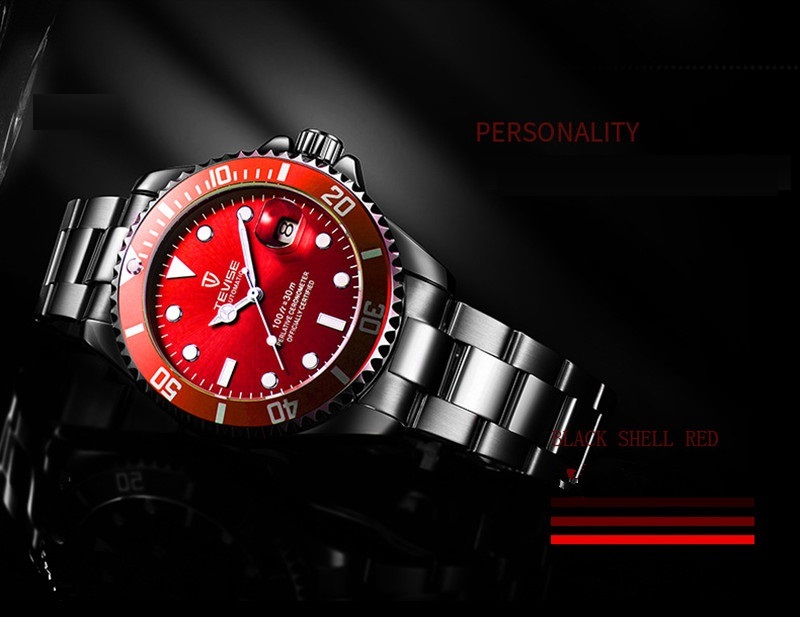  【日本未発売品】最落なし【TEVISE】 2019最新モデル 腕時計 Luxury saat 稀少Red/Blue 仕様自動巻き ROLEXオマージュ_画像2