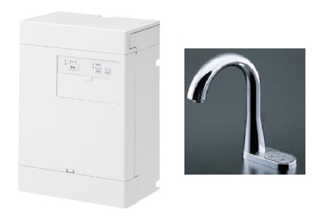 【新品】TOTO 電気温水器 自動水栓 セット RECK03B1＋TEN84GH (100V) 　湯ぽっと　3L_メーカーサイトの参考写真です。