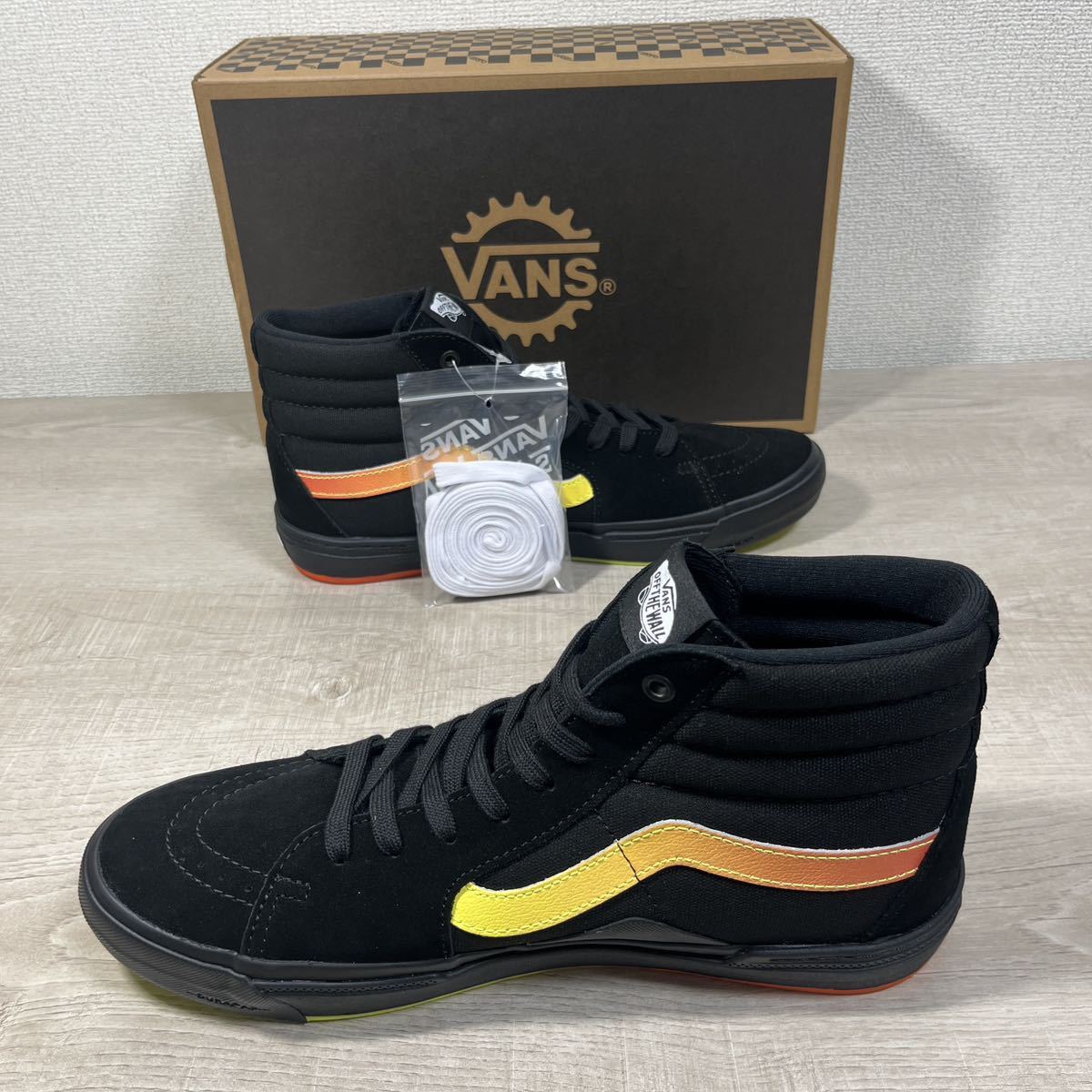 1円スタート売切り 新品未使用 VANS バンズ SK8-HI BMXスケートハイ スケートボーディング スニーカー BLACK ブラック USA企画 28cm 完売品_画像4