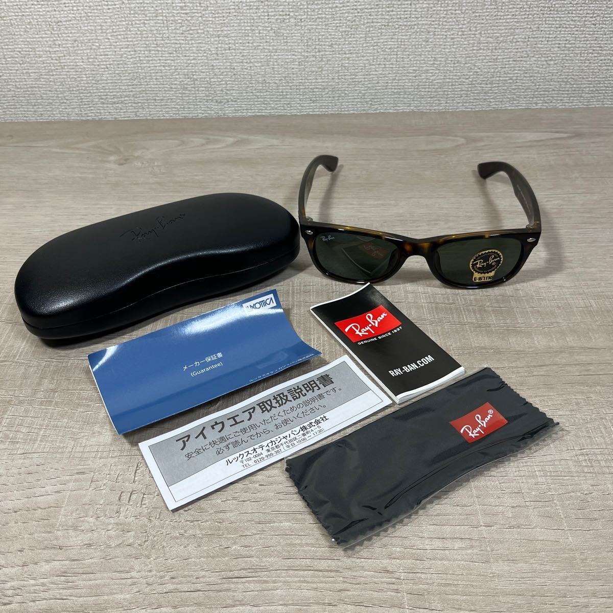 1円スタート売切り 新品未使用 正規品 Ray-Ban レイバン サングラス RB2132 902 52□18 140 NEW WAYFARER ニュー ウェイファーラー べっ甲_画像6